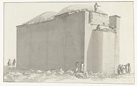 Exterieur van de antieke tempel ten oosten van Gallipoli (1778) by Louis Ducros