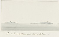 Gezicht op Isola delle Femine ten westen Palermo (1778) by Louis Ducros