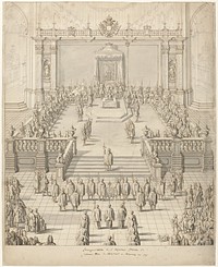 De inhuldiging in de St.-Bavokerk te Gent, van Karel VI, Duits keizer, in 1717 (1717) by Jacob Colin