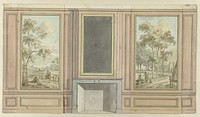 Ontwerp voor een wandschildering in de zijkamer bij Hendrik Wessels (c. 1780) by Jurriaan Andriessen