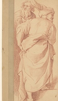 Man op een trap, op de rug gezien (1700 - 1800) by anonymous