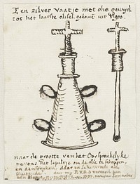 Zilveren vaatje met olie, 1737 (1737) by P van de Schelling
