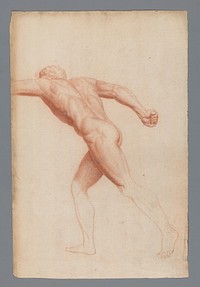 Studie naar beeld van atleet (1809 - 1869) by Alexander Cranendoncq and anonymous