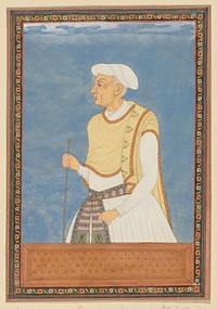 Portret van Neknam-khan; hij is vizier van Sultan Abdullah geweest en heeft gediend als legeraanvoerder (sar-lashkar) van Karnatak na Mir Jumla (c. 1686) by anonymous