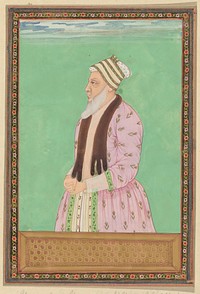 Portret van Sharza Khan, die in de tijd van Sultan Abdullah als vizier heeft gediend en ook vizier is in de tijd van Abul Hasan (c. 1686) by anonymous