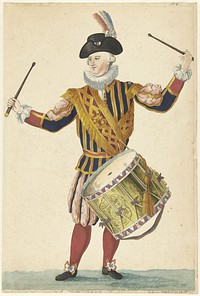 A Drummer from the Cent Suisses (1766) by Isaac Lodewijk la Fargue van Nieuwland