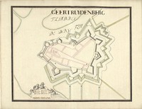 Plattegrond van Geertruidenberg, ca. 1701-1715 (1701 - 1715) by Samuel Du Ry de Champdoré