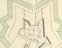 Plattegrond van het Fort Uitermeer, ca. 1701-1715 (1701 - 1715) by Samuel Du Ry de Champdoré