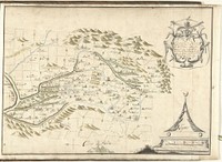 Kaart van het stroomgebied van de rivieren Rio Agueda en Rio Coa, ca. 1701-1715 (1701 - 1715) by Samuel Du Ry de Champdoré