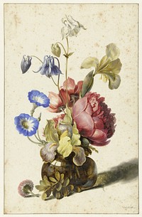 Flowers in a Bottle (1674) by Dirck de Bray