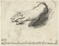 Studie van een hand (1657) by Moses ter Borch