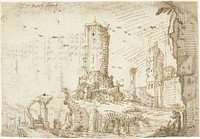 Towers among ruins (c. 1607 - c. 1609) by Gerard ter Borch I