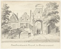 De Amsterdamse Poort te Purmerend (1701 - 1759) by Cornelis Pronk