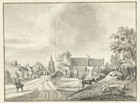 De Gelderse Poort te Asperen (1750) by Jan de Beijer