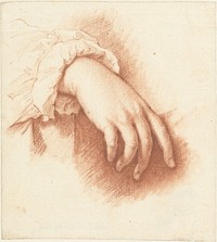 Studie van een rechterhand (1710 - 1777) by Mattheus Verheyden