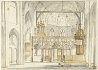 View of the Choir of the Sint-Petruskerk, 's-Hertogenbosch (1632) by Pieter Jansz Saenredam