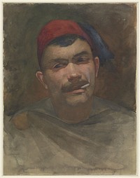 Zelfportret van Pieter Florentius Nicolaas Jacobus Arntzenius (1884 - 1895) by Floris Arntzenius