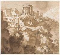 Tempel van Vesta in Tivoli (1648 - 1671) by Jan de Bisschop and Bartholomeus Breenbergh