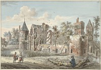Ruïne van het Huis ter Haar bij Maarssen (1797) by Jan Philip Reuthel jr
