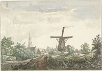 Gezicht op de Leusdense weg naar Amersfoort (1706 - 1759) by Jacob van Liender
