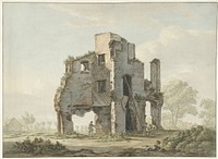 Het afbreken van de ruïne van de Abdij van Rijnsburg (1779 - 1838) by Johannes van Lexmond