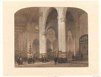 Gezicht in de St.-Laurenskerk te Rotterdam (1827 - 1891) by Johannes Bosboom
