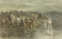 De Romeinse veldheer Drusus en de Germaanse wichelaar (1890) by Charles Rochussen
