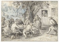 Festive Peasants, Soldiers, and Harlots (c. 1603 - c. 1608) by David Vinckboons