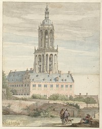 View of the Palace of Frederik V, Elector Palatine, and the Sint-Cunerakerk, Rhenen (1644) by Pieter Jansz Saenredam and Isaac de Moucheron