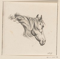 Hoofd van een paard, naar rechts (1817) by Jean Bernard