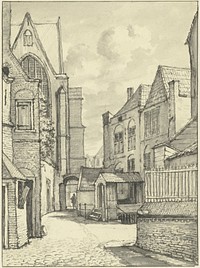 De St. Janskerk of Grote Kerk te Gouda (1786 - 1850) by Gerrit Lamberts