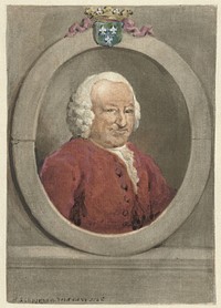 Portret van Johan Hudde Dedel, in ovaal, naar rechts (1786) by Aert Schouman and Aert Schouman