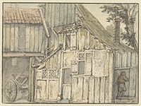 Gevel van een boerderij (1631 - 1649) by Isaac van Ostade and anonymous