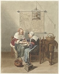 De aderlating (1776) by Abraham Delfos and Quiringh Gerritsz van Brekelenkam