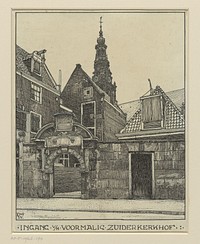 Ingang van het voormalige Zuiderkerkhof aan de St. Anthonie Breestraat te Amsterdam (1870 - 1926) by Willem Wenckebach