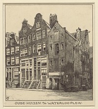 Oude huizen aan het Waterlooplein te Amsterdam (1870 - 1926) by Willem Wenckebach
