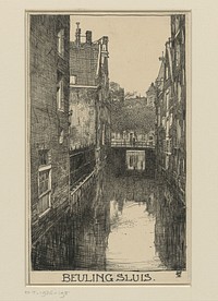 De Beuling Sluis te Amsterdam (1870 - 1926) by Willem Wenckebach