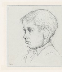 Portret van een onbekende jongen (1887 - 1924) by Julie de Graag