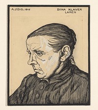 Portret van Dina Klaver (1916) by Julie de Graag