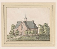 Gezicht op de kerk te Sint Pancras (1700 - 1800) by anonymous