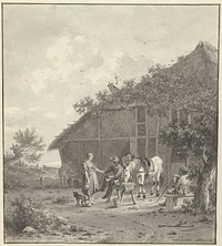 Rustende ruiter bij herberg (1783) by Dirk Jan van der Laan