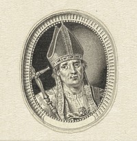 Ovaal portret van een bisschop (1771 - 1808) by Jacques Kuyper