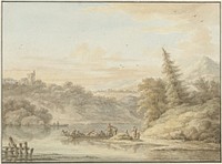 Rivierlandschap (1756 - 1826) by Cornelis Buys