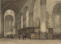 Kerkinterieur (1827 - 1891) by Johannes Bosboom