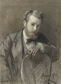 Portret van Gerardus Allebé (1873) by August Allebé