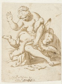 Venus kastijdt Amor (1682) by Constantijn Netscher