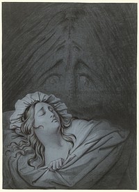 Het visioen van Beatrice Cenci (1780 - 1849) by David Pièrre Giottino Humbert de Superville