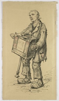 Orgeldraaier (1880 - 1931) by Jacobus Laurentius van Ishoven