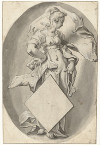 Vrouwelijke schildhouder (1576) by Joachim Wtewael