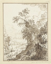 Berglandschap met een rivier (1754 - 1791) by Jan Hendrik Troost van Groenendoelen